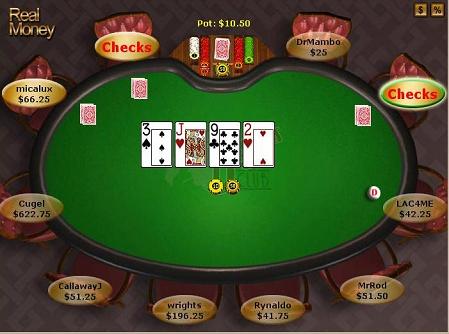 Image of Bugsy's Club's Online Poker Table