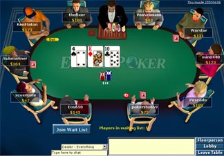 Image of Empire Poker's Online Poker Table